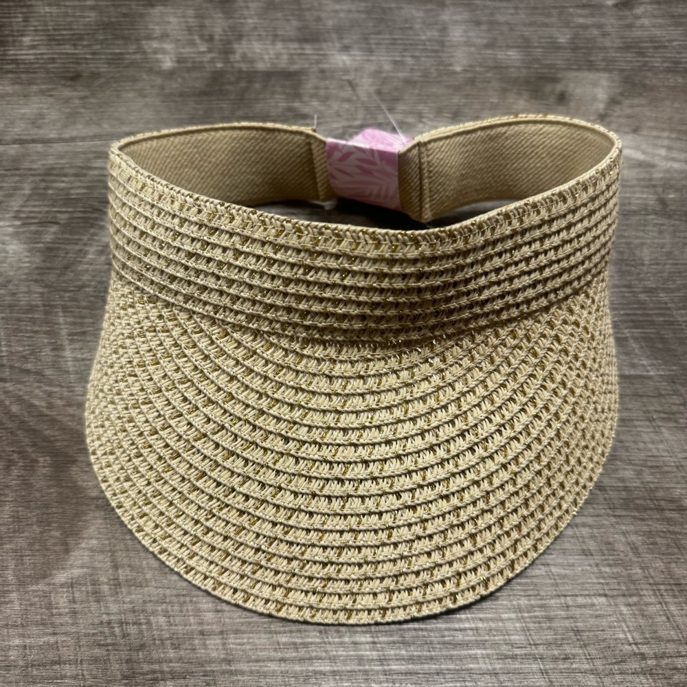 Tommy Bahama Kids Straw Visor Hat NWT